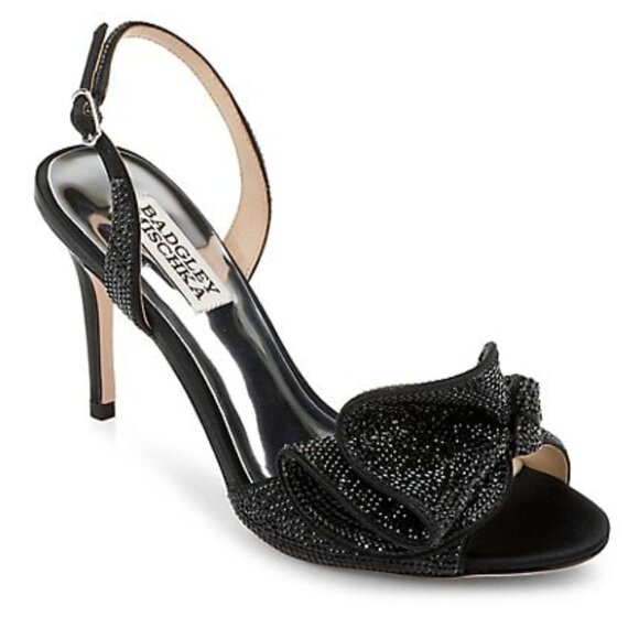 Worn Once - Badgley Mischka Womens Rennie Statement Stiletto - Black - 6 & 5.5 - Picture 1 of 4